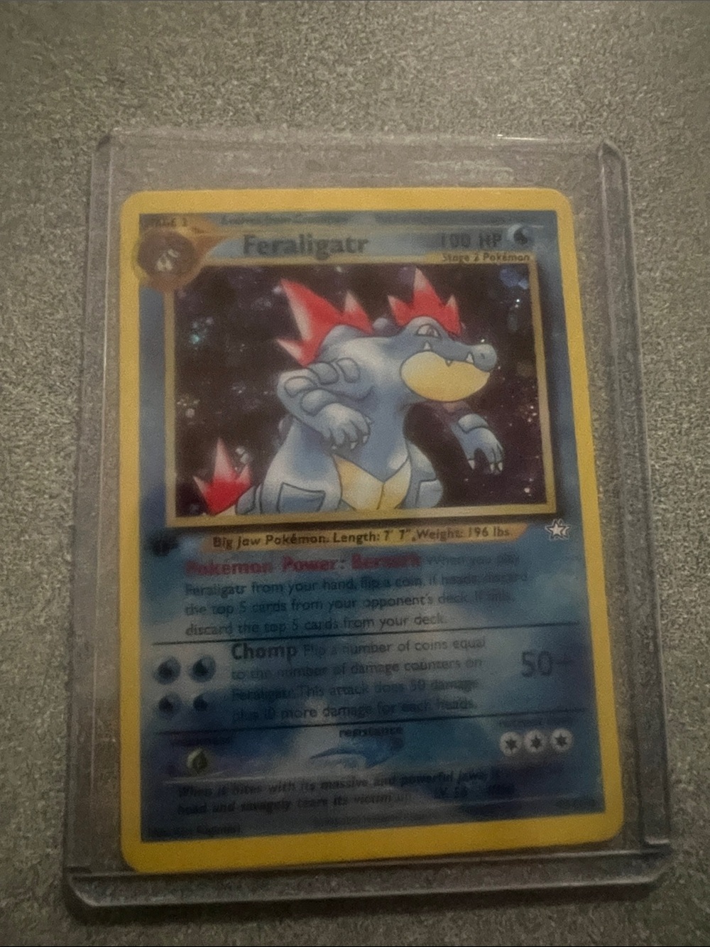 Pokemon Feraligatr Holographic Card - used